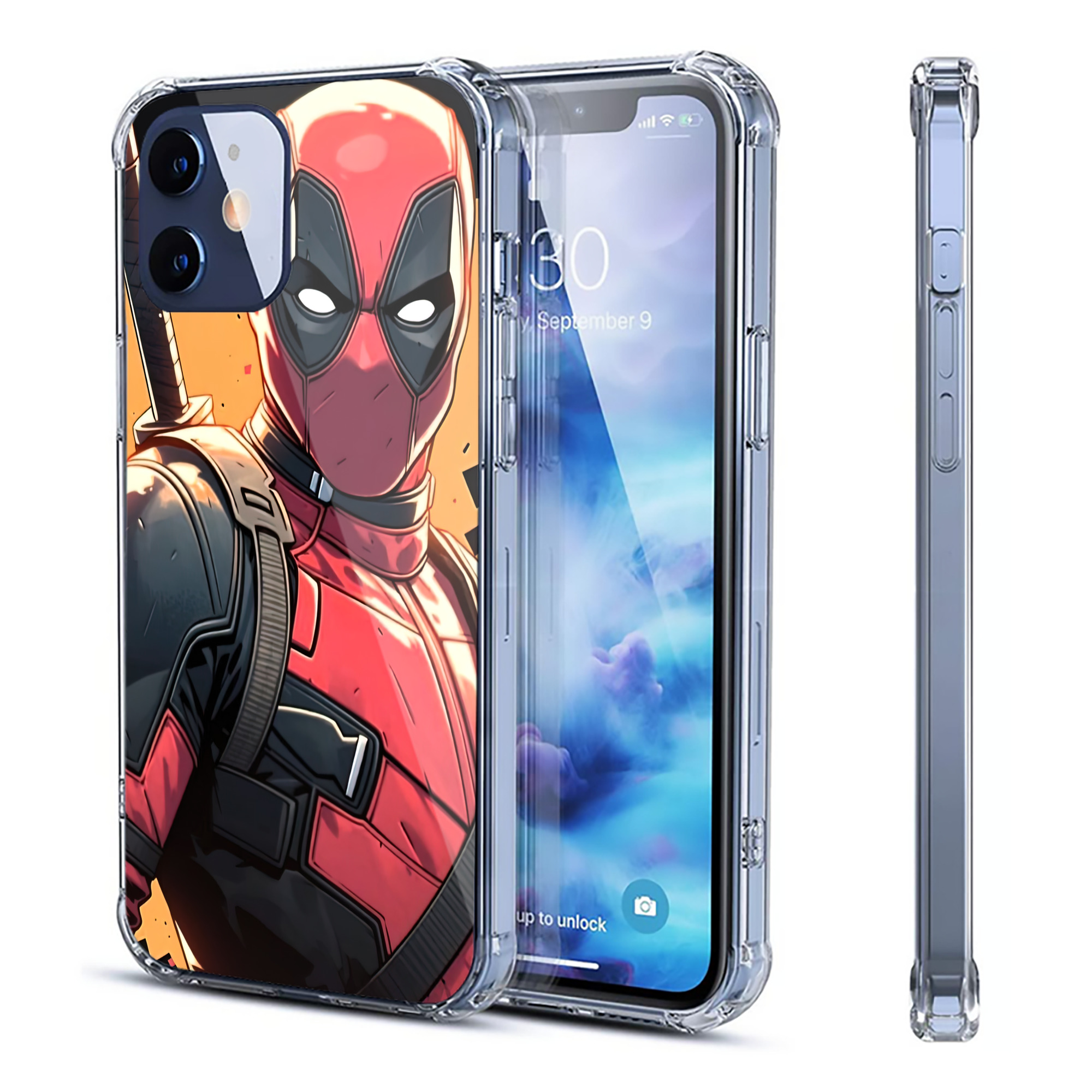 （画像用） Deadpool デッドプール 【iPhone 12シリーズ対応】透明スマホケース（クリアソフトケース）